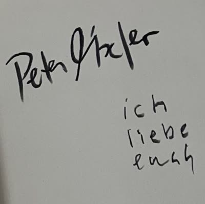 Peters Handschrift: ich liebe euch