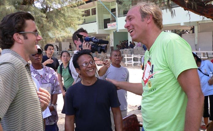 Peter Fischer bei den Hilfsaktionen nach dem Tsunami in Thailand, 2004/2005
